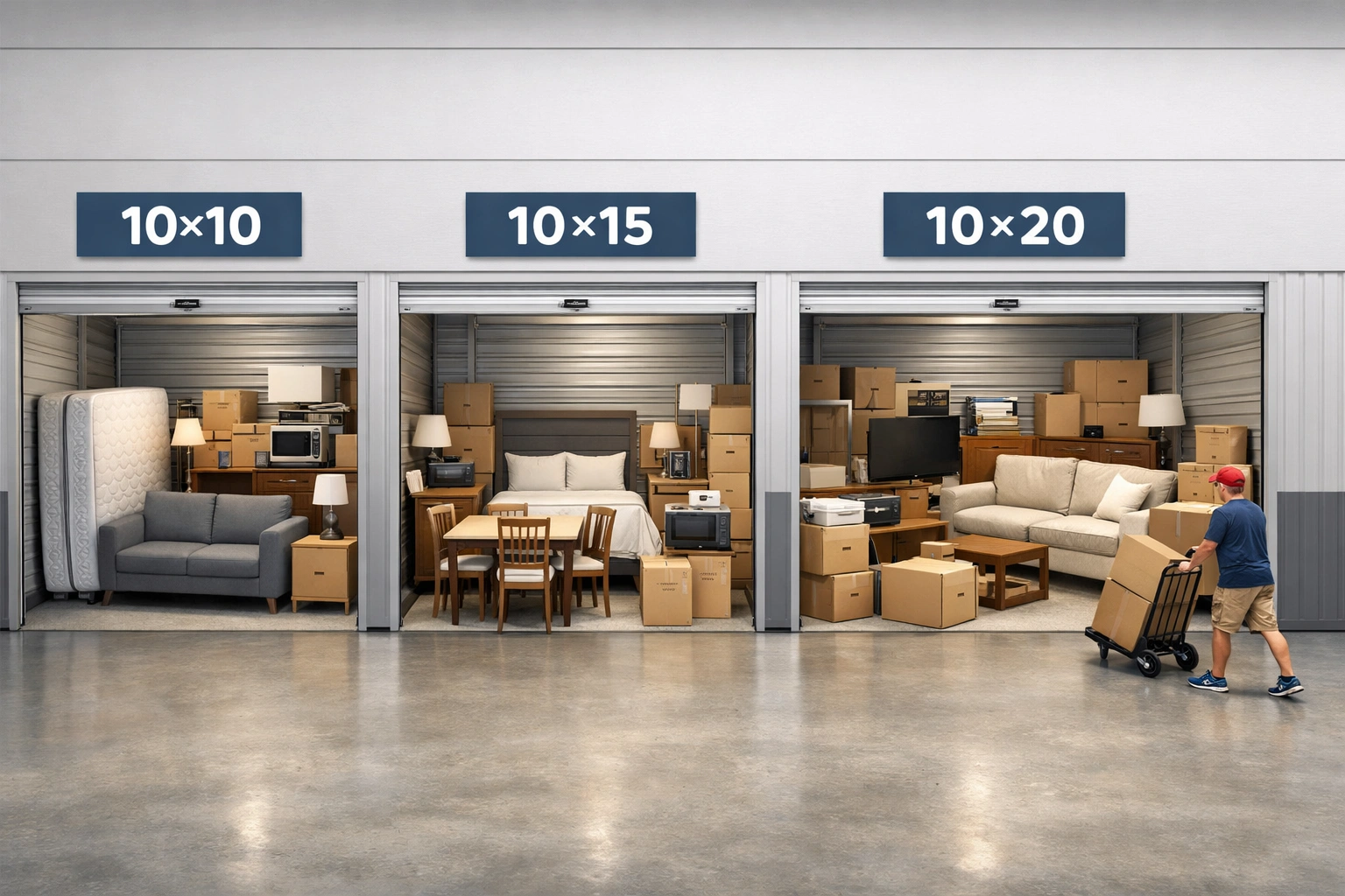What size storage unit for a 2 bedroom apartment is right for you