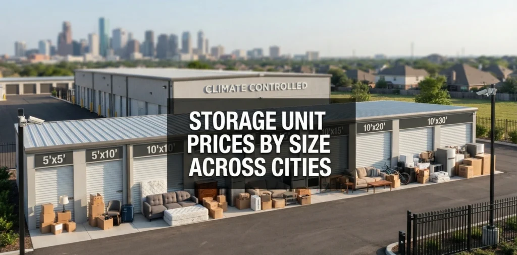 How Do Local Storage Unit Prices by Size Compare Across Cities