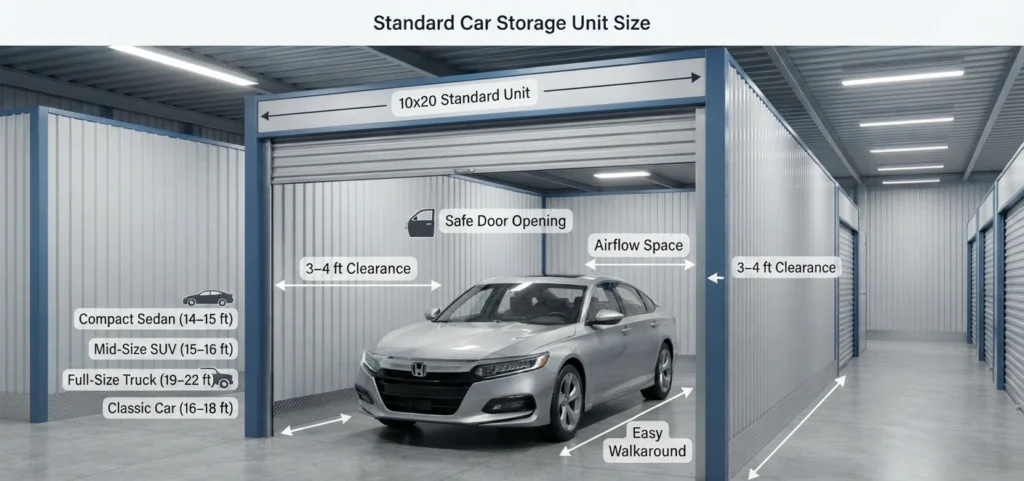 Standard Car Storage Unit Size Explained