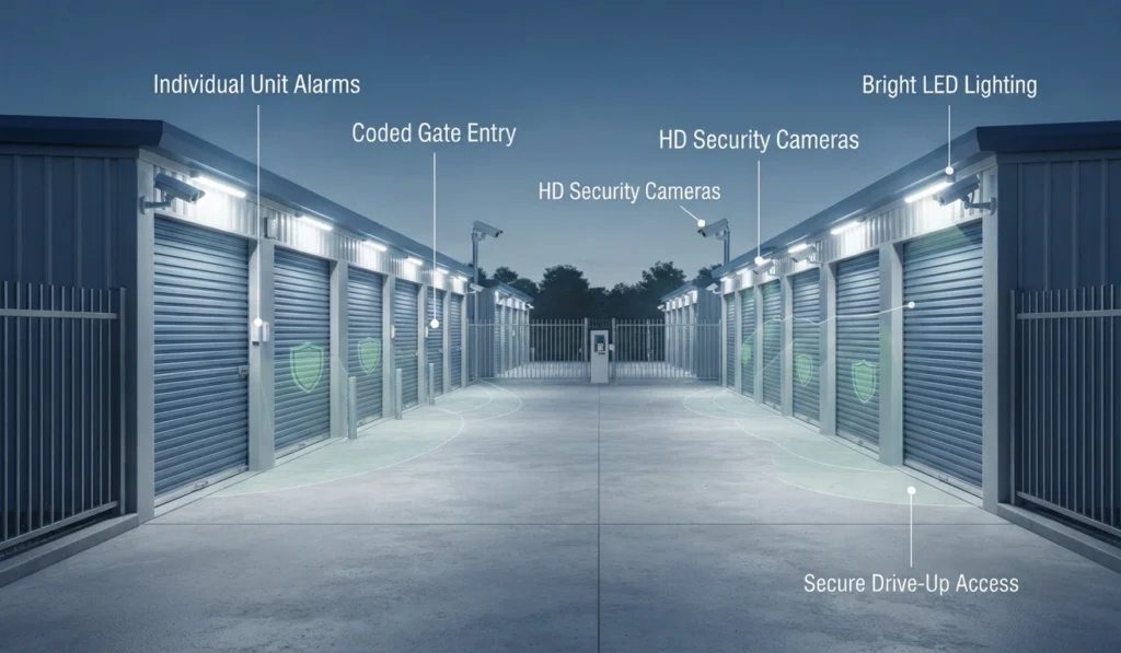 Storage Unit Drive Up Access Security Features You Should Expect