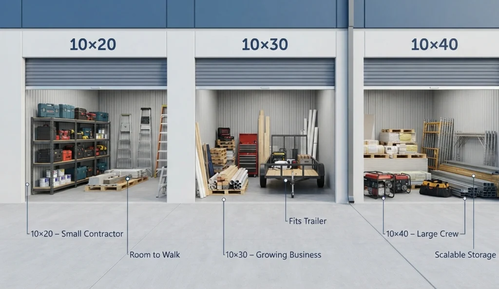 What Size Drive Up Unit Do Most Contractors Need