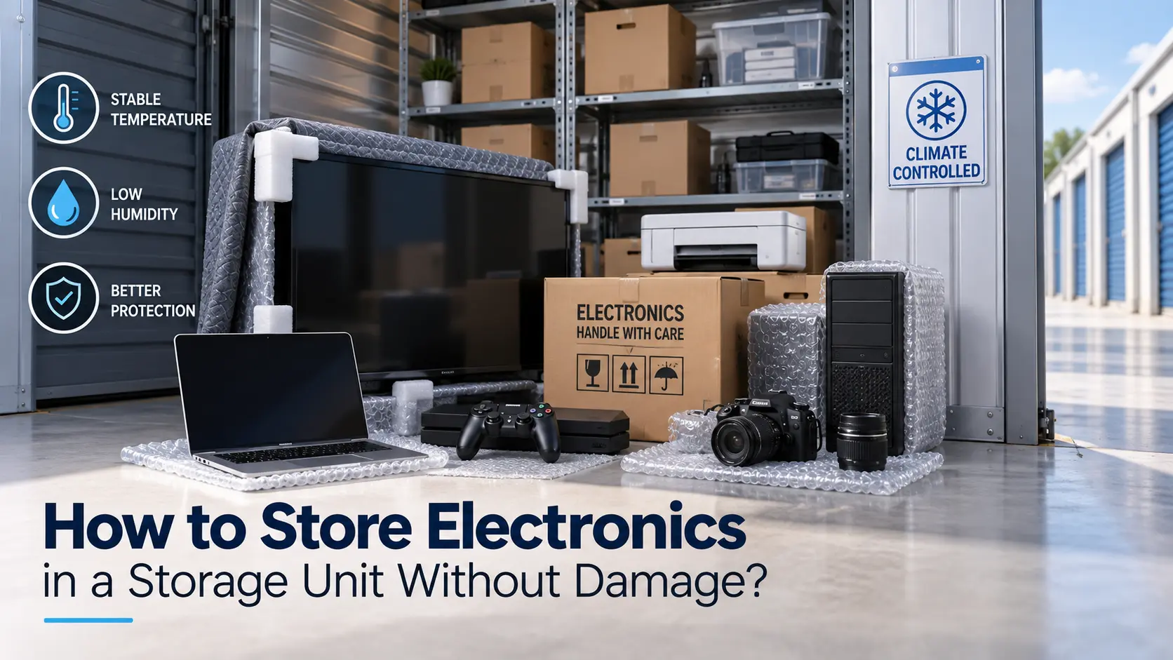 How to Store Electronics in a Storage Unit Without Damage