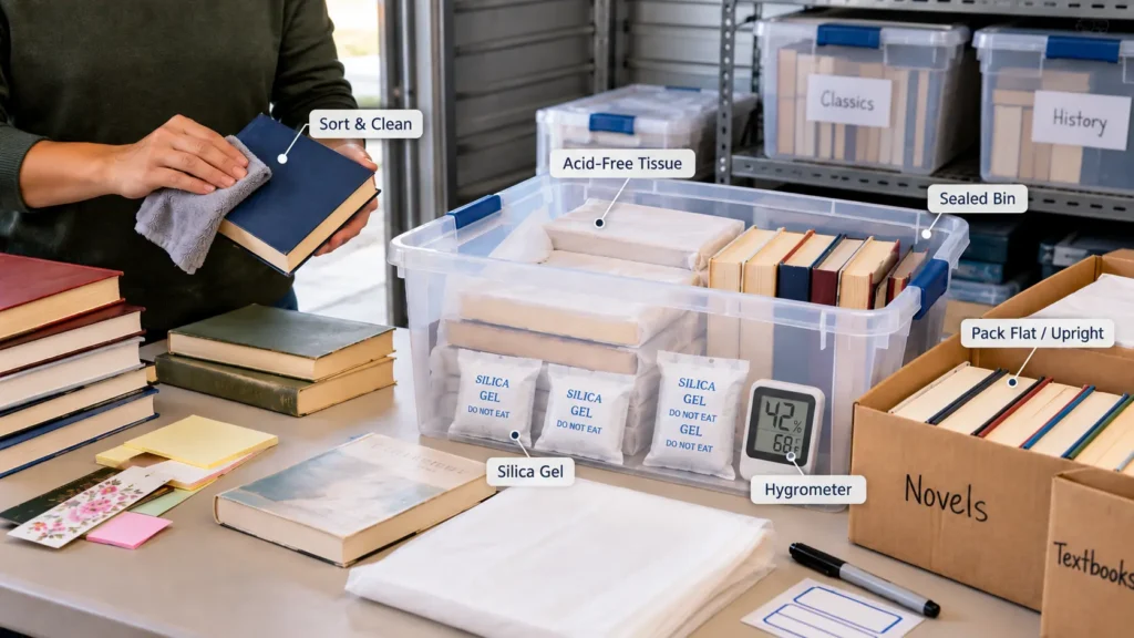 Steps to Store Books in a Non Climate Controlled Storage
