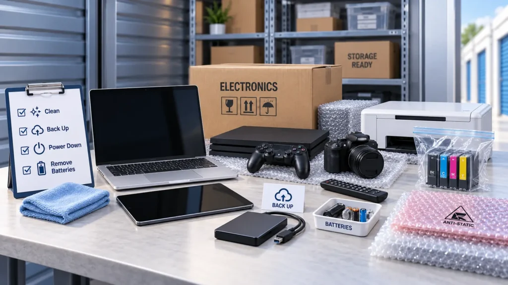 Store Electronics in a Storage Unit Prep Checklist
